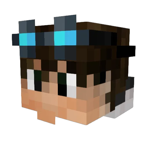 aRussianSLAV Minecraft avatar head, 3D render