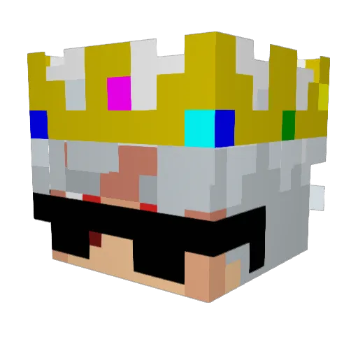 aShadowMonarch Minecraft avatar head, 3D render