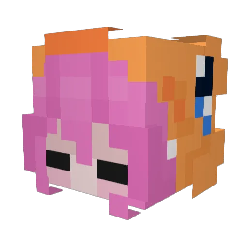 aSuwe Minecraft avatar head, 3D render