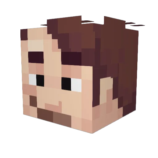 aSwampy Minecraft avatar head, 3D render