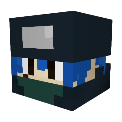aTHLETIC69 Minecraft avatar head, 3D render