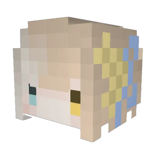 aTKay_ Minecraft avatar head, 3D render