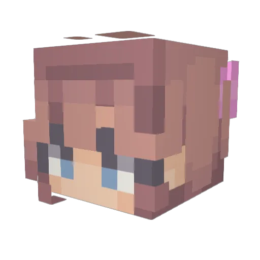 aTech1337 Minecraft avatar head, 3D render