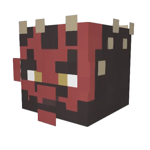 aTom1895 Minecraft avatar head, 3D render