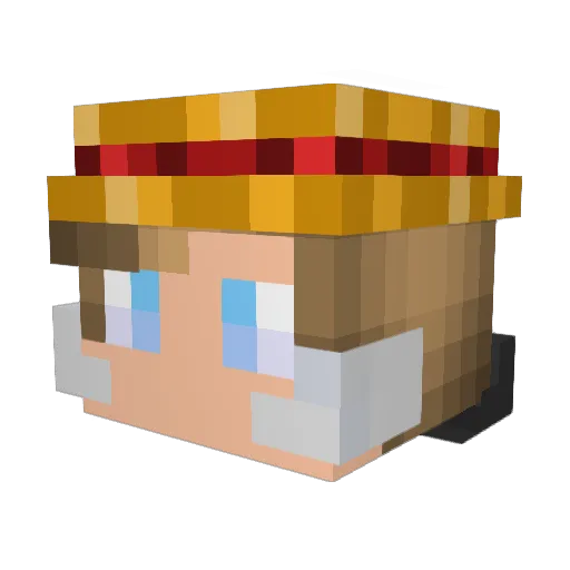 aTrunk Minecraft avatar head, 3D render