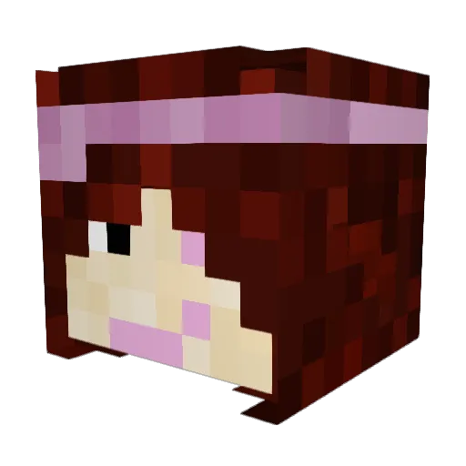 aWeirdRose Minecraft avatar head, 3D render