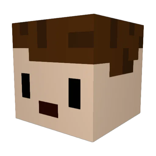 aWiredAirpodUser Minecraft avatar head, 3D render
