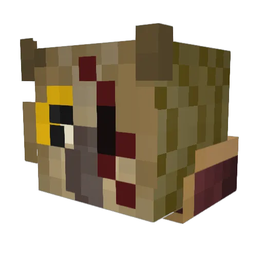 aWiserOwl Minecraft avatar head, 3D render