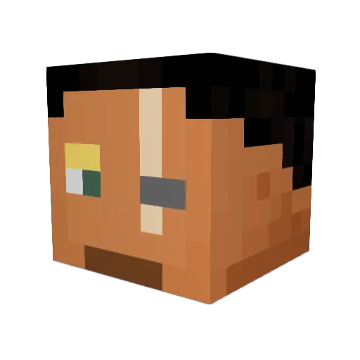 aXe18 Minecraft avatar head, 3D render