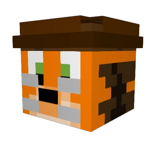 aXsKezia Minecraft avatar head, 3D render
