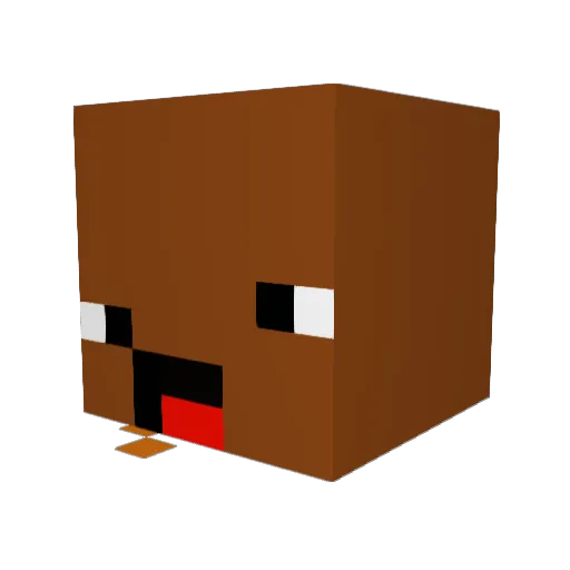 aXzL Minecraft avatar head, 3D render