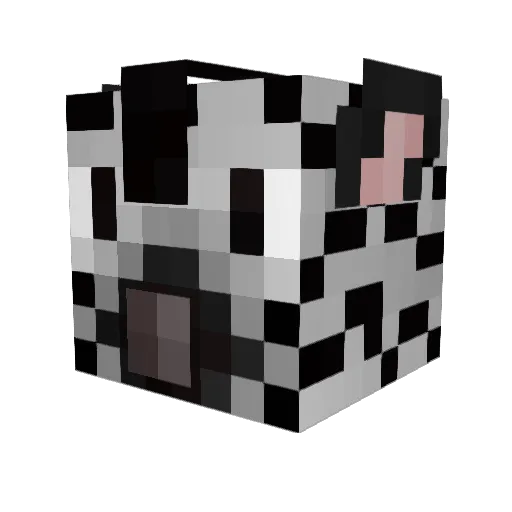 aZebra Minecraft avatar head, 3D render
