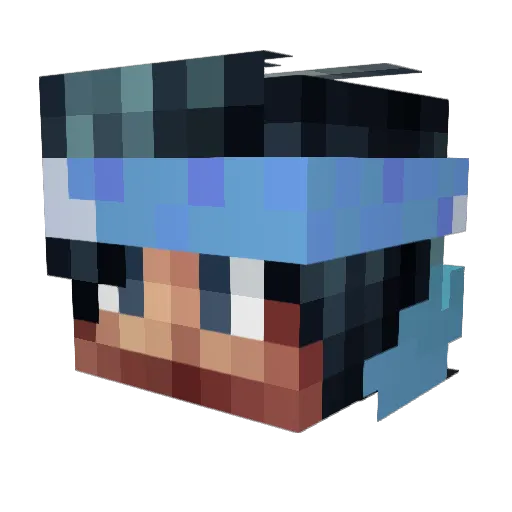 a_Chance Minecraft avatar head, 3D render