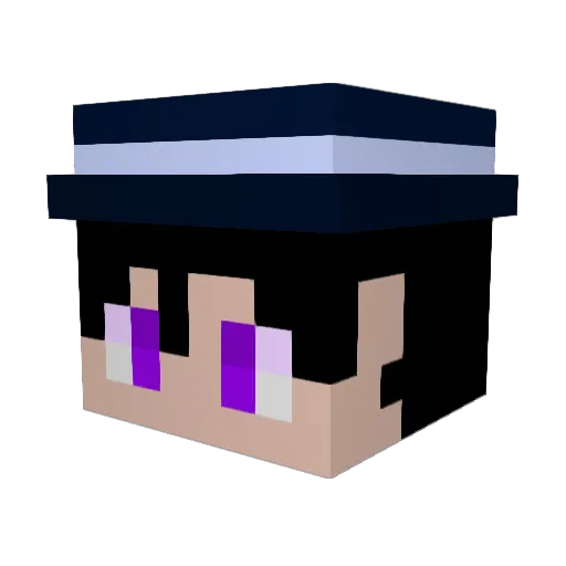 a_Entidade Minecraft avatar head, 3D render