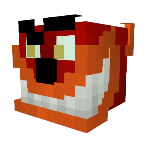 a_Max Minecraft avatar head, 3D render
