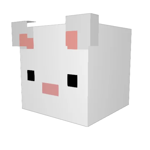 a___ing Minecraft avatar head, 3D render