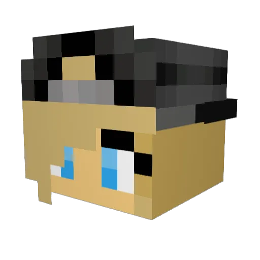 a__savage Minecraft avatar head, 3D render