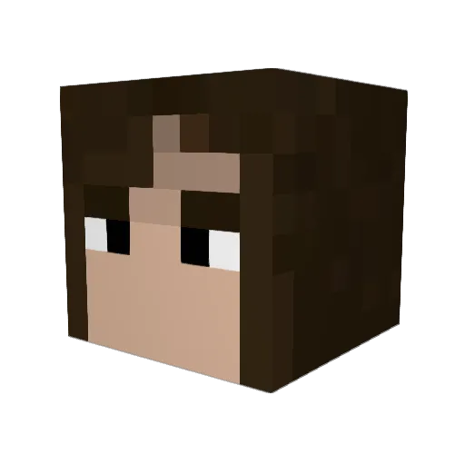 a_a_ron Minecraft avatar head, 3D render