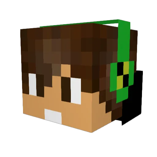 a_b_x Minecraft avatar head, 3D render