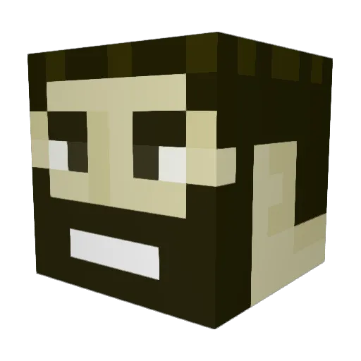 a_blueduck Minecraft avatar head, 3D render