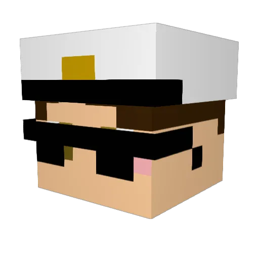 a_cultist Minecraft avatar head, 3D render