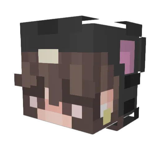 a_fat_rat_ Minecraft avatar head, 3D render