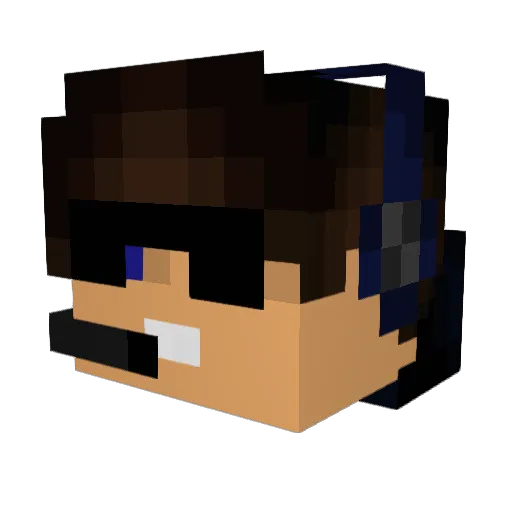 a_hack3r Minecraft avatar head, 3D render