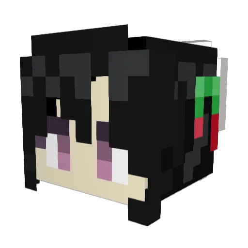 a_haohao Minecraft avatar head, 3D render