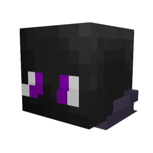 a_happy_enderman Minecraft avatar head, 3D render