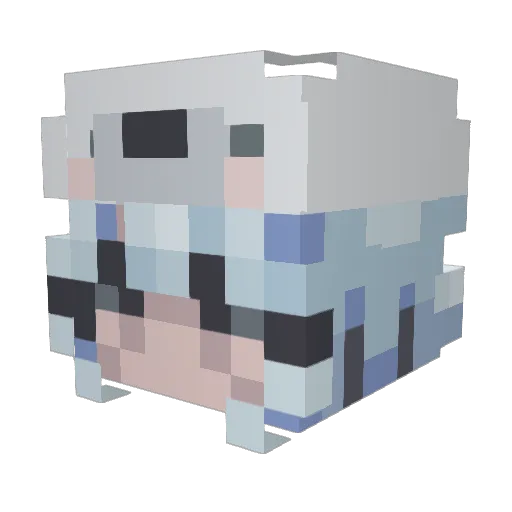 a_hooooman Minecraft avatar head, 3D render