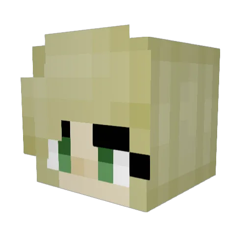 a_hzosmo Minecraft avatar head, 3D render