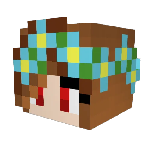 a_is_i Minecraft avatar head, 3D render