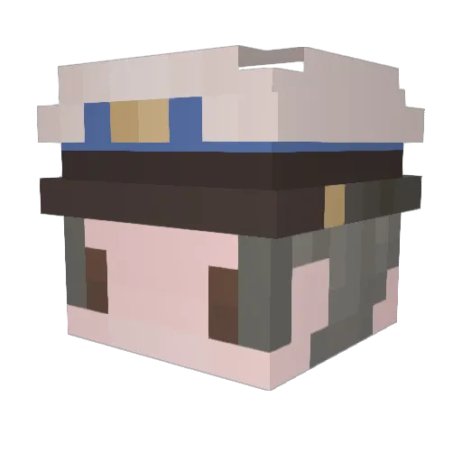 a_large_bowl Minecraft avatar head, 3D render