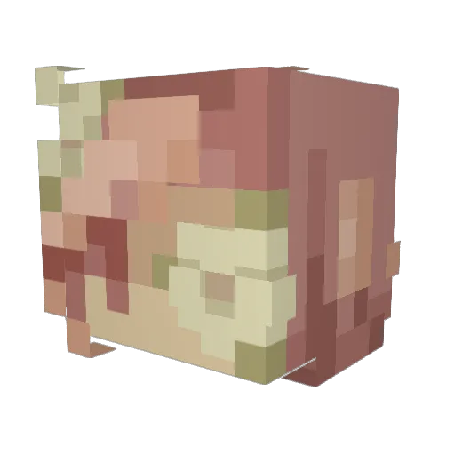 a_lba Minecraft avatar head, 3D render