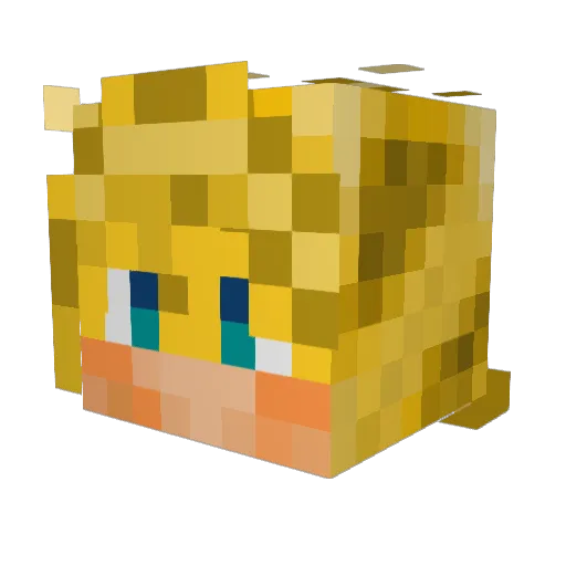 a_makita Minecraft avatar head, 3D render