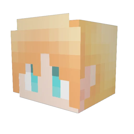 a_mano Minecraft avatar head, 3D render