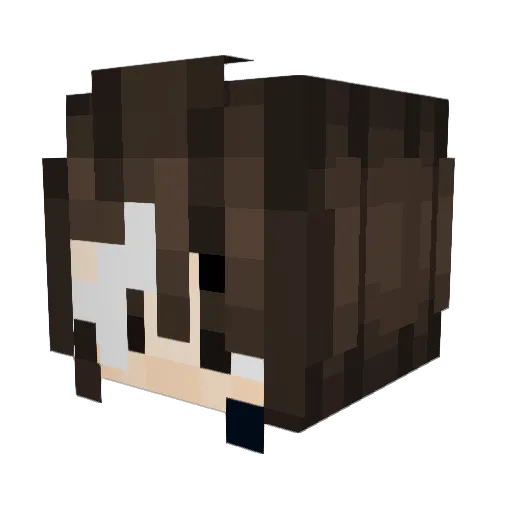 a_narwhal_ Minecraft avatar head, 3D render