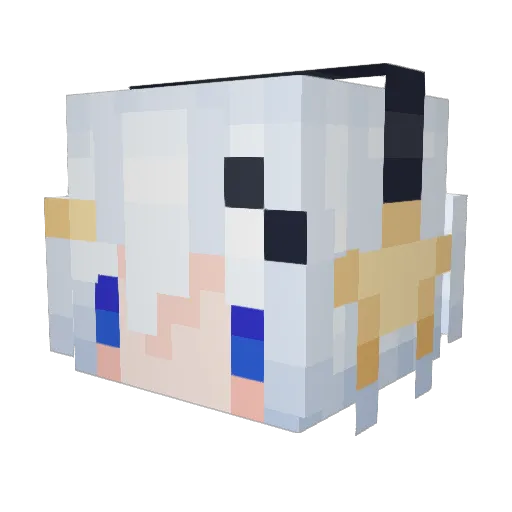 a_ndromedas Minecraft avatar head, 3D render