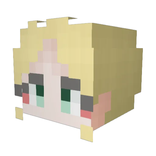 a_ong2 Minecraft avatar head, 3D render