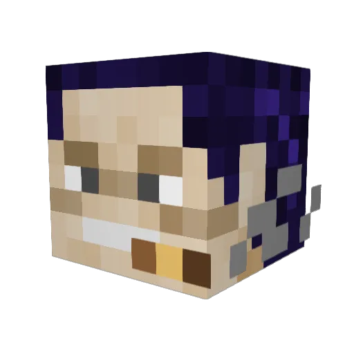 a_paramo Minecraft avatar head, 3D render