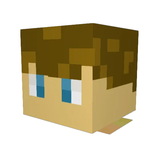 a_portillo Minecraft avatar head, 3D render