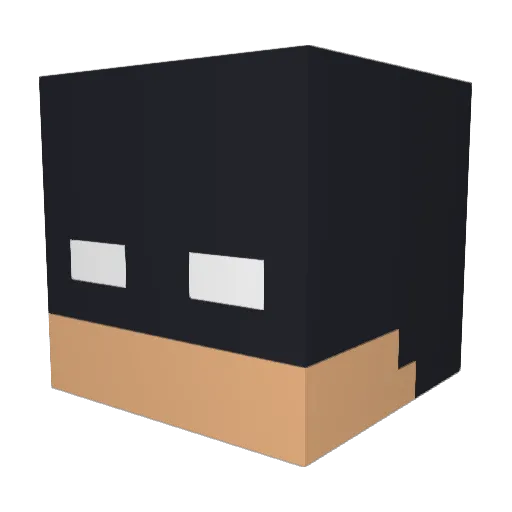 a_random_blaze Minecraft avatar head, 3D render