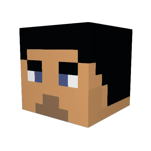 a_red_death Minecraft avatar head, 3D render