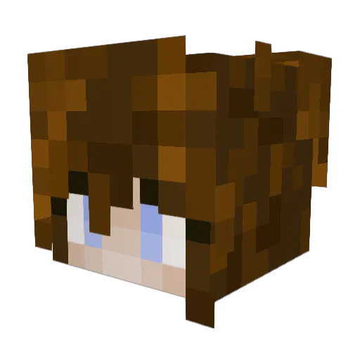a_roseee Minecraft avatar head, 3D render
