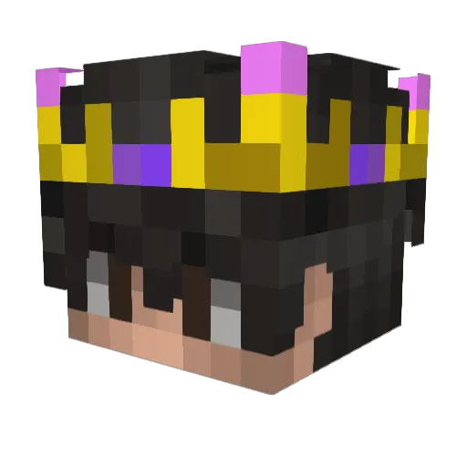 a_tianhe Minecraft avatar head, 3D render