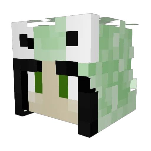 a_vikii Minecraft avatar head, 3D render
