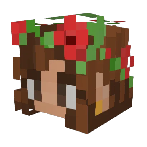 a_xoxo Minecraft avatar head, 3D render