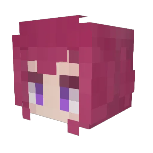 a_yam Minecraft avatar head, 3D render