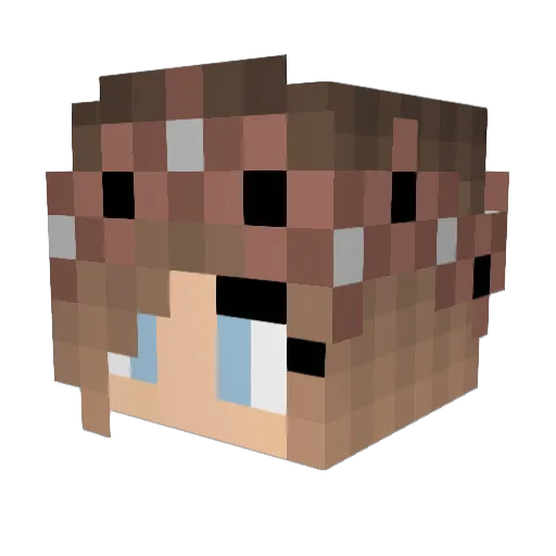 aa59745 Minecraft avatar head, 3D render