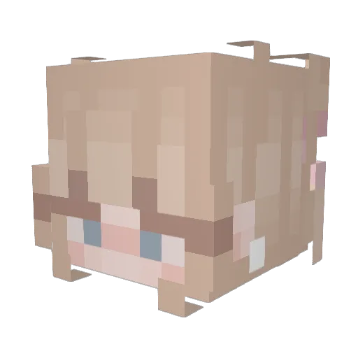 aaNacia Minecraft avatar head, 3D render